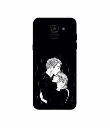 Amazon Brand - Solimo Designer Couples Standing in Rain 3D Printed Hard Back Case Mobile Cover for Samsung Galaxy A