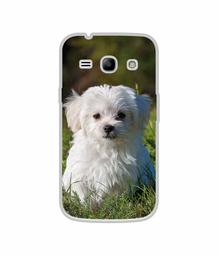 Amazon Brand - Solimo Designer White Dog UV Printed Soft Back Case Mobile Cover for Samsung Galaxy J1