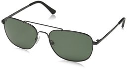 Obsidian Sunglasses for Men Aviator Polarized Rectangle Frame 05, Gunmetal, 58 mm