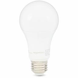 AmazonBasics - foco LED A19 (intensidad regulable, 10.000 horas de vida útil), 100 vatios, Paquete 6, Blanco Suave