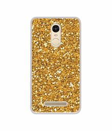 Amazon Brand - Solimo Designer Golden Sparkle UV Printed Soft Back Case Mobile Cover for Mi Redmi Note 3