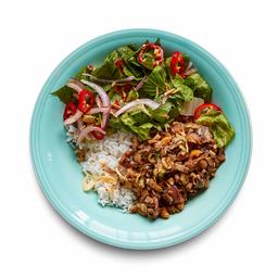 Amazon Meal Kits, Mushroom Rice Bowl with Romaine Lettuce & Mint Salad