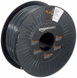 AmazonBasics PLA - Filamento para impresora 3D, 1,75 mm, bobina de 1 kg, Gris oscuro, 1.75