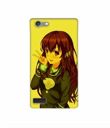 Amazon Brand - Solimo Designer DJ Girl Vector 3D Printed Hard Back Case Mobile Cover for Oppo Neo 7