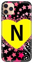 Amazon Brand - Solimo Designer Heart Pattern Alphabet-N 3D Printed Hard Back Case Mobile Cover for Apple iPhone 11 Pro Max