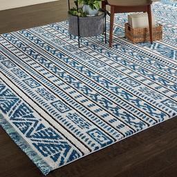 Marque Amazon - Movian Vit Tapis rectangulaire, 228,6 x 66 cm (longueur x largeur), Motif formes géométriques