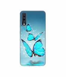 Amazon Brand - Solimo Designer Flying Butterflies 3D Printed Hard Back Case Mobile Cover for Samsung Galaxy A70