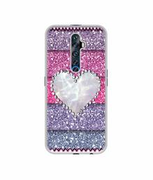 Amazon Brand - Solimo Designer Stone Heart UV Printed Soft Back Case Mobile Cover for Oppo Reno 2Z