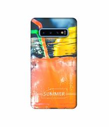 Amazon Brand - Solimo Designer Summer Juice 3D Printed Hard Back Case Mobile Cover for Samsung Galaxy S10 Plus