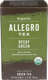 Allegro Tea, Organic Decaf Green Tea Bags, 20 ct