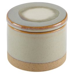 Amazon Brand – Stone & Beam Stoneware Round Decorative Jewelry Box - 3.75 x 4.75 Inches, Sage