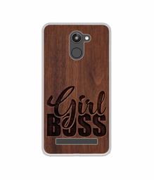 Amazon Brand - Solimo Designer Girl Boss On Wood UV Printed Soft Back Case Mobile Cover for 10.or D