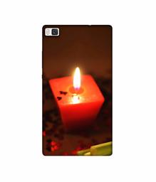 Amazon Brand - Solimo Designer Candle Light 3D Printed Hard Back Case Mobile Cover for Huawei P8