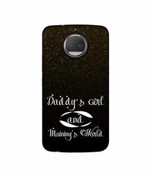 Amazon Brand - Solimo Designer Daddy's Girl and Mummy World UV Printed Soft Back Case Mobile Cover for Motorola Moto G5S Plus