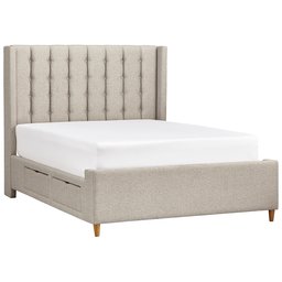 Rivet Payton Mid-Century Modern Tufted King Bed with Headboard, 82