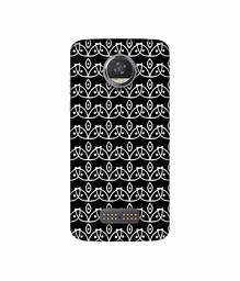 Amazon Brand - Solimo Designer White Flowers Pattern 3D Printed Hard Back Case Mobile Cover for Moto Z2 Play