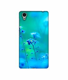 Amazon Brand - Solimo Designer Blue Flower 3D Printed Hard Back Case Mobile Cover for Vivo Y51L