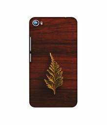 Amazon Brand - Solimo Designer Leaf on Wood 3D Printed Hard Back Case Mobile Cover for Micromax Canvas Fire 4 A107