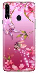 Amazon Brand - Solimo Designer Butterfly Design 3D Printed Hard Back Case Mobile Cover for Samsung Galaxy A20s