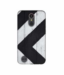 Amazon Brand - Solimo Designer Black Paint Texture on Wood 3D Printed Hard Back Case Mobile Cover for LG K10 (2017)