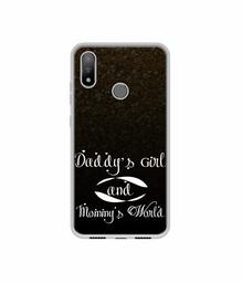 Amazon Brand - Solimo Designer Daddy's Girl and Mummy World UV Printed Soft Back Case Mobile Cover for Panasonic Eluga X1