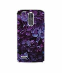 Amazon Brand - Solimo Designer Purple Flowers UV Printed Soft Back Case Mobile Cover for LG Stylus 3