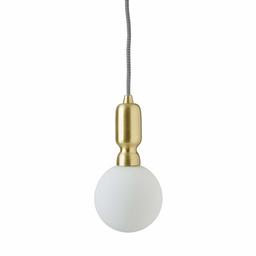 Rivetto Diana Moderno Ciondolo Globo Bianco e Oro Con Lampadina pendente Old Skool Pro