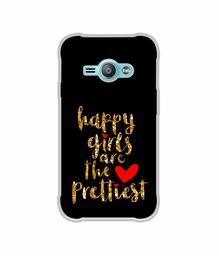 Amazon Brand - Solimo Designer Happy Girls are The Prettiest UV Printed Soft Back Case Mobile Cover for Samsung Galaxy J1 Ace