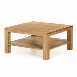 Marca Amazon - Alkove - Hayes - Mesa de centro cuadrada de madera maciza con balda (roble salvaje)