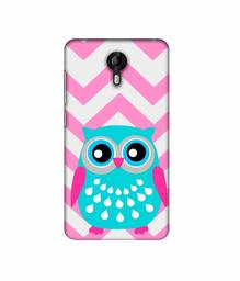 Amazon Brand - Solimo Designer Sky Blue Owl 3D Printed Hard Back Case Mobile Cover for Micromax Canvas Nitro 4G E455