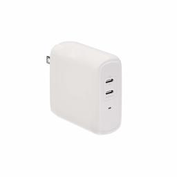 Amazon Basics 68W Two-Port GAN USB-C Wall Charger (50W + 18W) for Laptops, Tablets and Phones with Power Delivery - White