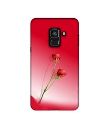 Amazon Brand - Solimo Designer Red Roses UV Printed Soft Back Case Mobile Cover for Samsung Galaxy A8 Plus