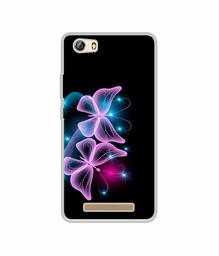 Amazon Brand - Solimo Designer Butterflies Neon Light UV Printed Soft Back Case Mobile Cover for Gionee Marathon M5 lite