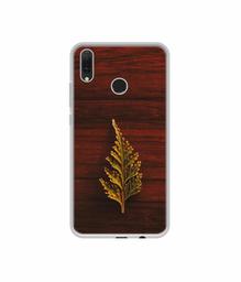 Amazon Brand - Solimo Designer Leaf on Wood UV Printed Soft Back Case Mobile Cover for Huawei Y9 (2019)