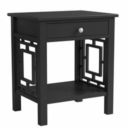 Ravenna Home Classic End Table with Side Cutouts, 22