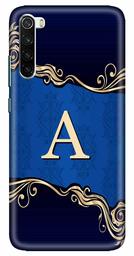 Amazon Brand - Solimo Designer Blue Pattern Alphabet-A 3D Printed Hard Back Case Mobile Cover for Xiaomi Redmi Note 8