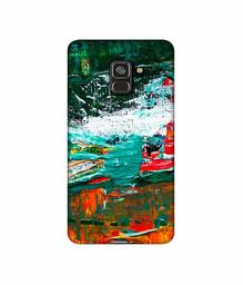 Amazon Brand - Solimo Designer Multicolor Glass Color 3D Printed Hard Back Case Mobile Cover for Samsung Galaxy A8 Plus