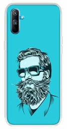 Amazon Brand - Solimo Designer Multicolor Beard Man Blue Printed Soft Back Case Mobile Cover for Realme C3