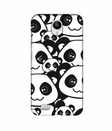 Amazon Brand - Solimo Designer Panda Texture 3D Printed Hard Back Case Mobile Cover for Vivo Y21L