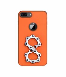 Amazon Brand - Solimo Designer Number Eight 3D Printed Hard Back Case Mobile Cover for Apple iPhone 8 Plus (with Logo Cut)