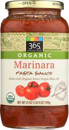 365 Everyday Value, Organic Marinara Pasta Sauce, 25 oz