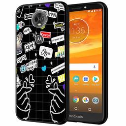 Amazon Brand - Solimo Designer Hearts Printed Hard Back Case Mobile Cover forMoto E5 Plus (D1257)