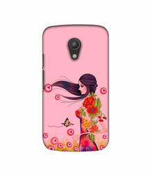 Amazon Brand - Solimo Designer Lady Vector Pattern 3D Printed Hard Back Case Mobile Cover for Motorola Moto G 2nd Generation