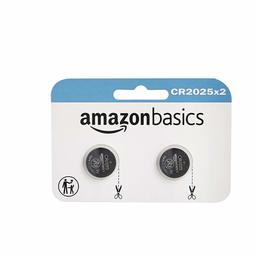 AmazonBasics CR2025 Lithium Coin Cell Battery - 2-Pack (Packaging may vary)