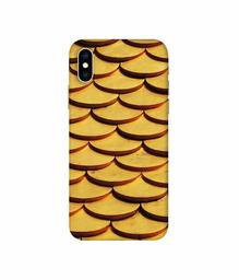 Amazon Brand - Solimo Designer Wooden Semi Circle Texture 3D Printed Hard Back Case Mobile Cover for Apple iPhone Xs Max