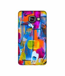 Amazon Brand - Solimo Designer Multicolor Box Texture 3D Printed Hard Back Case Mobile Cover for Samsung Galaxy A3 (2016)