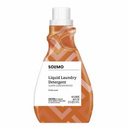 Amazon Brand - Solimo Concentrated Liquid Laundry Detergent, Fresh Scent, 64 loads, 48 Fl Oz