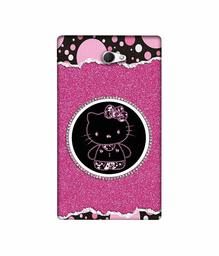 Amazon Brand - Solimo Designer Kitty with Glitter 3D Printed Hard Back Case Mobile Cover for Sony Xperia M2