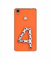 Amazon Brand - Solimo Designer Number Four 3D Printed Hard Back Case Mobile Cover for Vivo V3 Max