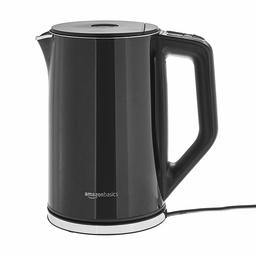 AmazonBasics Stainless Steel Kettle with Temperature Control, 1.5L(Black)